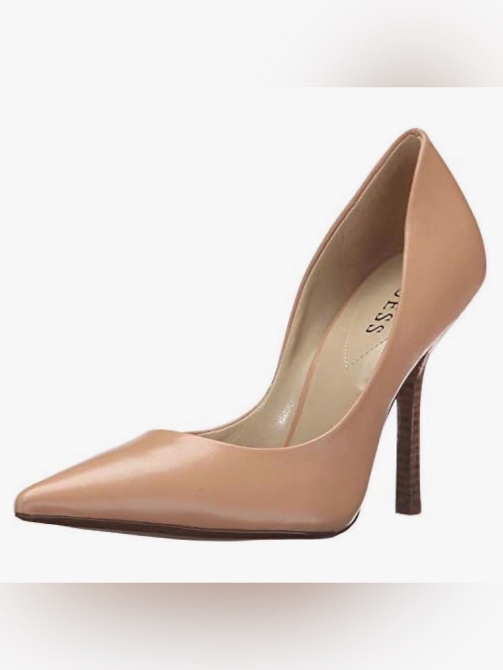 GUESS Women's Carrie D'Orsay Pump, Beige Size 10